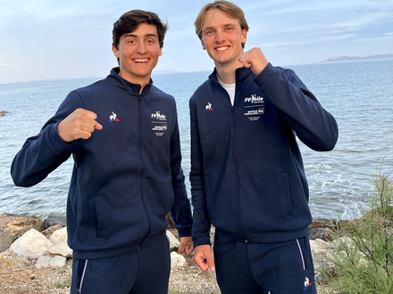"Après 2 mois d'entraînements, nous partons à Vilamoura, au sud du Portugal, fin octobre, pour nous entraîner avant de participer au Championnat d'Europe qui a lieu du 8 au 13 novembre" Nautisme Article