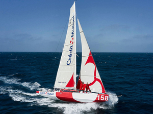 Le Class40 Crédit Mutuel au départ de la Transat Jacques Vabre Ambitions renouvelées