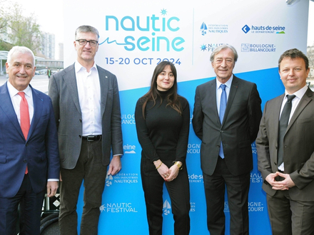 Pierre-Christophe Baguet maire de Boulogne-Billancourt, Fabrice Lacoume VP de la FIN, Caroline Popovici Directrice des opérations FIN, Georges Siffredi Président du département et Fabien Métayer DG de la FIN. Pierre-Christophe Baguet maire de Boulogne-Billancourt, Fabrice Lacoume VP de la FIN, Caroline Popovici Directrice des opérations FIN, Georges Siffredi Président du département et Fabien Métayer DG de la FIN.
