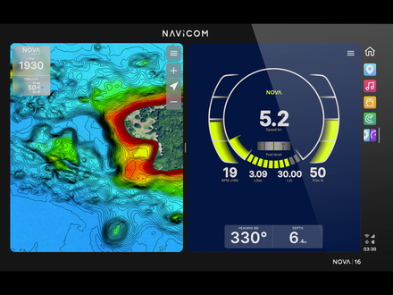 Double écran cartographie et données moteur Double écran cartographie et données moteur