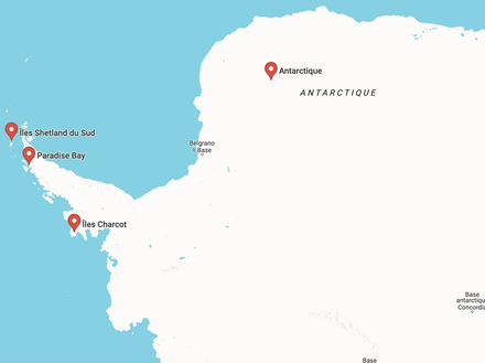 Quelques étapes d'une excursion en Antarctique