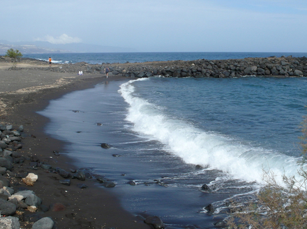 Plage de sable noir à Tenerife