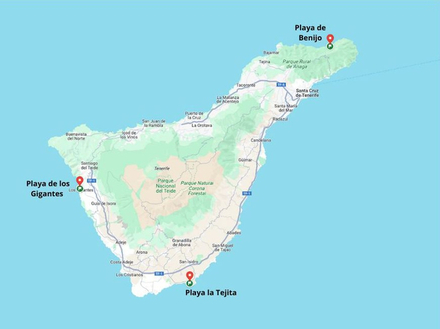 Sélection de plages à Tenerife 