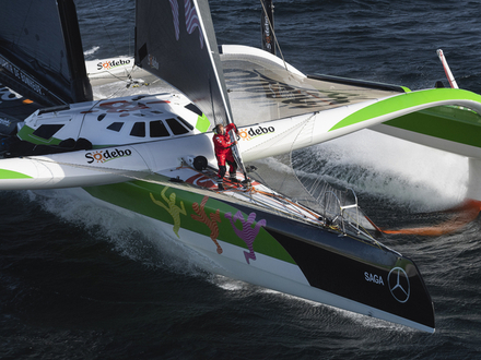 Escale technique à Hobart pour Thomas Coville et Sodebo Ultim 3