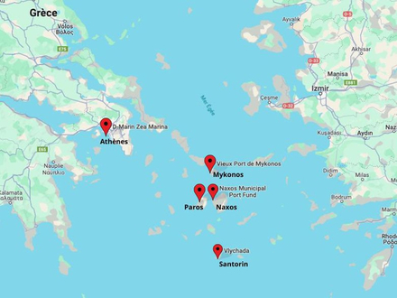 Excursion au départ du port d'Athènes : découverte des Cyclades en février