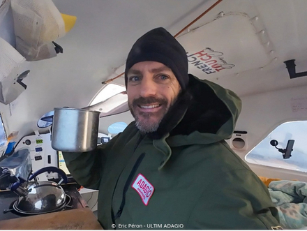 Eric Péron à bord de ADAGIO 