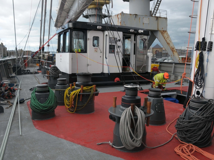 Les winches sur le pont Les winches sur le pont