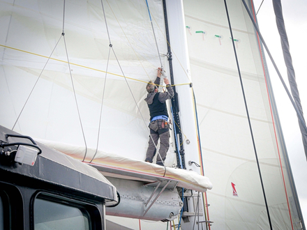 Manoeuvre de grand-voile Manoeuvre de grand-voile