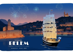 Le Belem va partir de Grèce avec la Flamme Olympique, arrivée à Marseille le 8 mai
