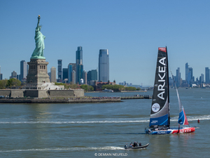 Les deux premiers IMOCA de The Transat CIC amarrés à New York