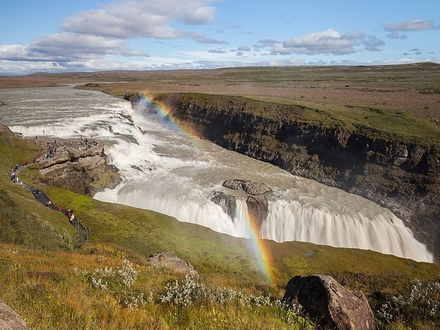 La cascade de Gullfoss est considérée comme la plus belle du pays.