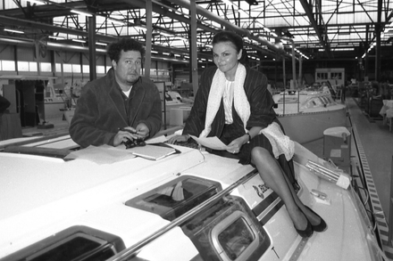 1987 : Le First 35.5 est ne de la communion de deux talents, le designer  Philippe Starck (ci-dessus) et l'architecte Jean Berret.