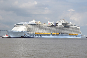 L’Utopia of the Seas, paquebot de Royal Caribbean a pris la mer ce dimanche à Saint-Nazaire