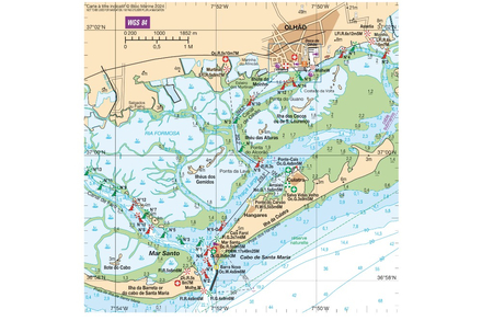 Plan de navigation dans la lagune de Olhao