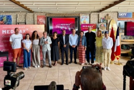 L'equipe de la Med Max l Occitanie - Saidia Resorts a Casablanca, mardi 9 juillet, pour presenter la course aux medias et partenaires au Maroc L'equipe de la Med Max l Occitanie - Saidia Resorts a Casablanca, mardi 9 juillet, pour presenter la course aux medias et partenaires au Maroc