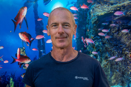 Loic Le Clech, directeur du club de plongee Ileo a Porquerolles