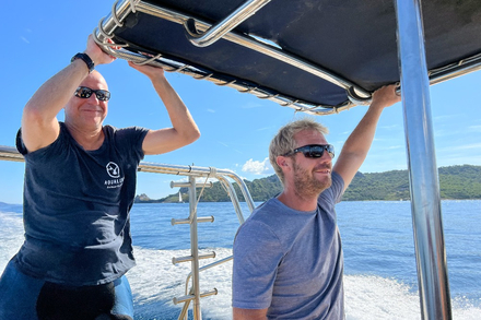 Gilles et Cyprien du club Ileo Plongee Gilles et Cyprien du club Ileo Plongee