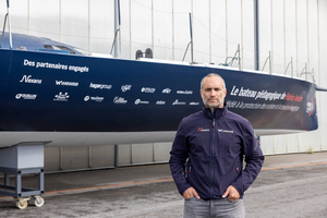 Baptême du bateau pédagogique de Fabrice Amedeo aux Sables d’Olonne le 19 octobre