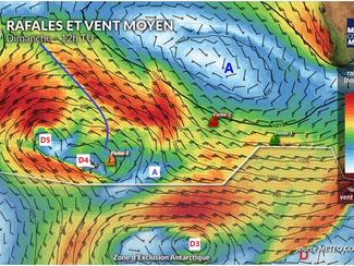 Météo Vendée Globe : circulation rapide des...