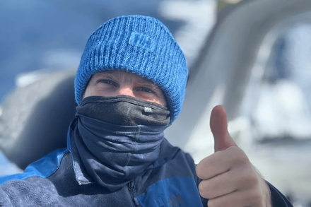 Photo envoyee depuis le bateau Monnoyeur - DUO for a JOB lors de la course a la voile du Vendee Globe le 05 janvier 2024