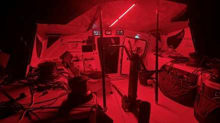 Photo envoyee depuis le bateau HUMAN Immobilier lors de la course a la voile du Vendee Globe le 21 janvier 2025 Photo envoyee depuis le bateau HUMAN Immobilier lors de la course a la voile du Vendee Globe le 21 janvier 2025