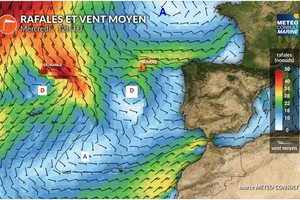 Météo Vendée Globe : une météo compliquée pour les derniers jours de navigation de Guirec Soudée et Violette Dorange