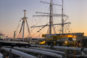 Le Belem en chantier d'hiver
