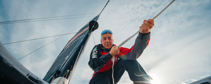 Arrivée de Manuel Cousin aux Sables d’Olonne après 111 jours de course
