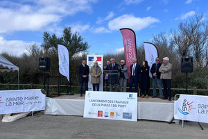 Sainte-Marie-la-Mer : pose de la première pierre pour un port durable et exemplaire