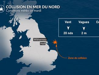 Collision en mer Nord : la pollution devrait...