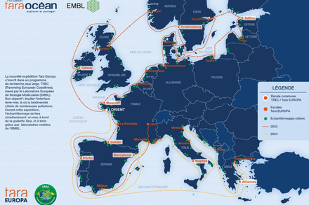 Carte expedition Tara Europa  Carte expedition Tara Europa