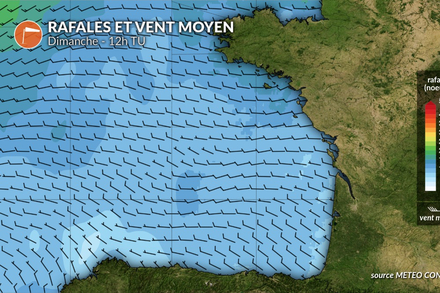 Vent en Atlantique dimanche Vent en Atlantique dimanche