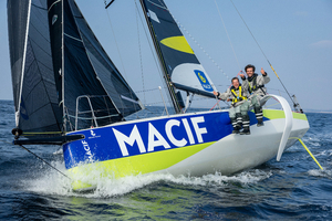 Transat Paprec : objectif Saint-Barth pour les skippers Macif Charlotte Yven et Hugo Dhallenne