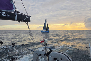 Transat Paprec : un trio de tête qui file vers La Palma, entre espoirs, nuits agitées et rencontres marines