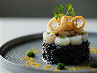 Risotto à l’encre de seiche : le noir lui va...