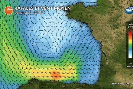Vents en Atlantique dimanche 11 mai
