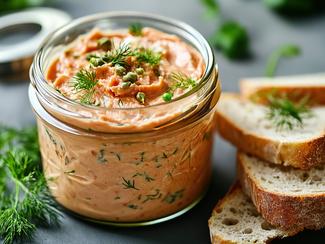 Les rillettes de saumon fumé au fromage frais...
