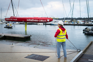 Remise à l’eau de l’IMOCA Initiatives-Cœur à Lorient