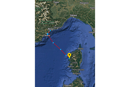 Trajet realise au cours de la premiere etape