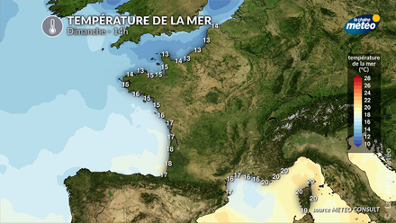Temperature de la mer ce dimanche Temperature de la mer ce dimanche