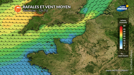 Vents en Manche dimanche