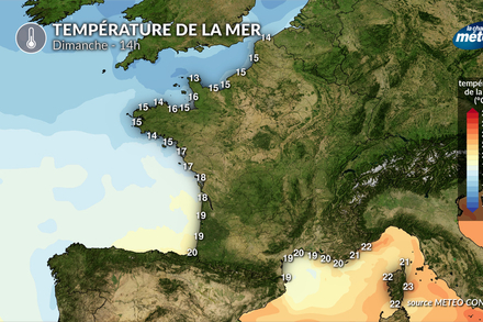 Temperature de la mer dimanche Temperature de la mer dimanche