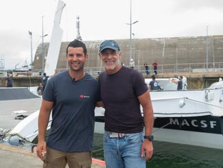 Mise à l'eau pour le maxi trimaran Ultim MACSF...