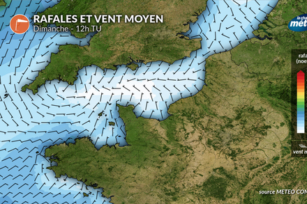 Vents en Manche dimanche
