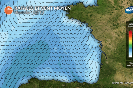 Vent en Atlantique dimanche