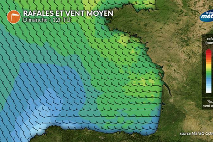 Vent en Atlantique dimanche Vent en Atlantique dimanche