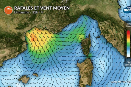 Vents en Mediterranee dimanche 11 mai Vents en Mediterranee dimanche 11 mai