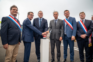 Inauguration à Cherbourg d'un terminal de ferroutage reliant les îles britanniques à l'Espagne