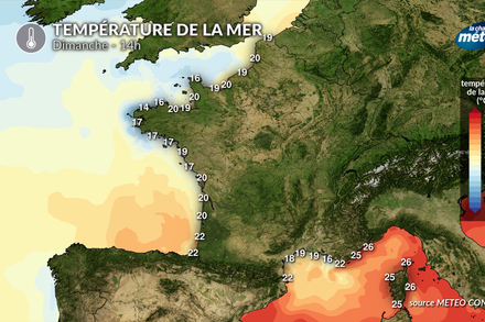 Temperature de la mer dimanche Temperature de la mer dimanche