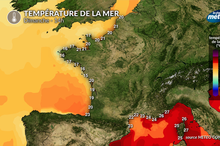 Temperature de la mer dimanche Temperature de la mer dimanche
